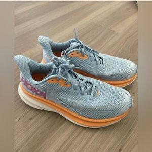 Hoka One One Running Clifton 9 Airy Blue Ice Water Women's 9 D